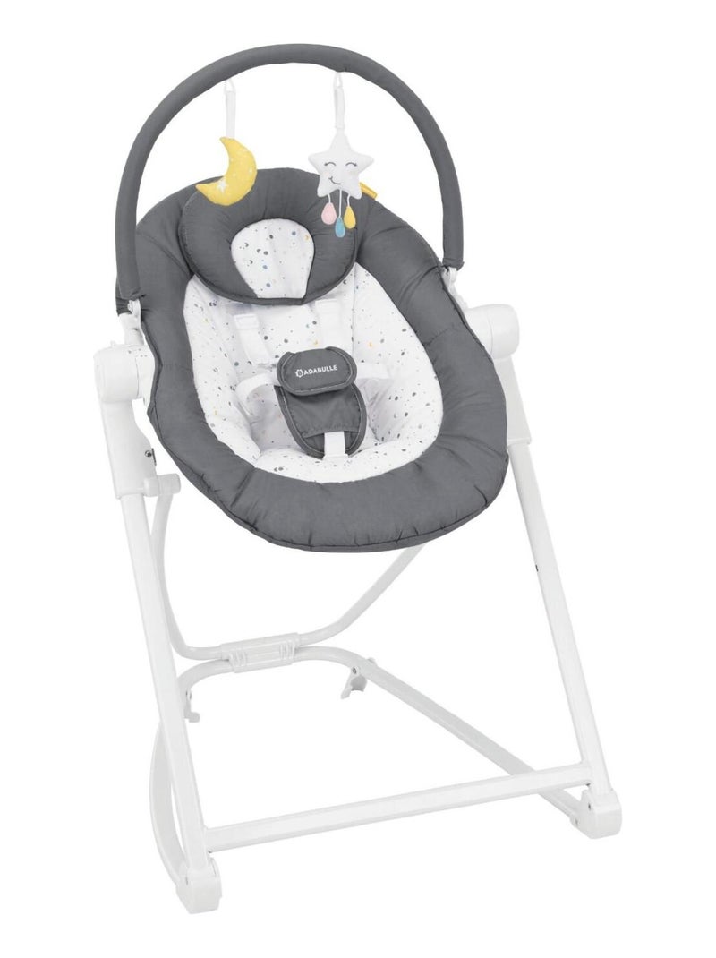 Transat Bébé en Hauteur inclinable et pliable, Compact'Up Moonlight 'Badabulle' Gris foncé - Kiabi