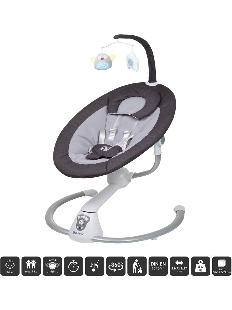 Transat bébé homey - babygo Blanc Gris - Kiabi