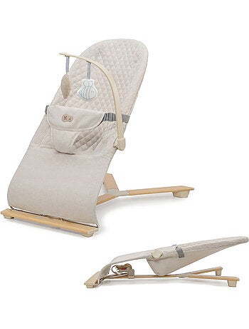 Transat Bébé Kinderkraft MIMI avec Dossier Réglable 3 Positions, Arche de Jeux et Harnais 3 Points