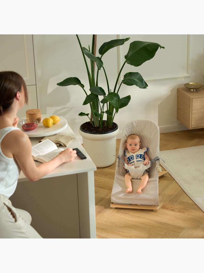Transat Bébé Kinderkraft MIMI réglable 3 positions avec arche de jeux et pliage compact Beige clair - Kiabi