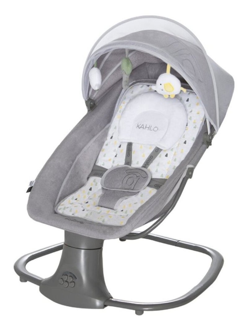 Transat bébé légère avec balancelle, 10 mélodies et moustiquaire incluse - Kahlo Gris - Kiabi