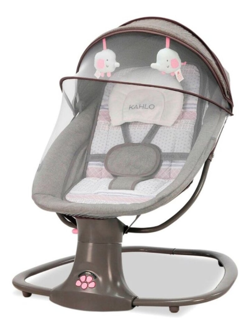 Transat bébé légère avec balancelle, 10 mélodies et moustiquaire incluse - Kahlo Rose - Kiabi