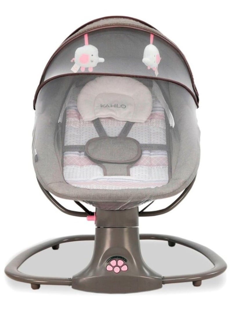 Transat bébé légère avec balancelle, 10 mélodies et moustiquaire incluse - Kahlo Rose - Kiabi
