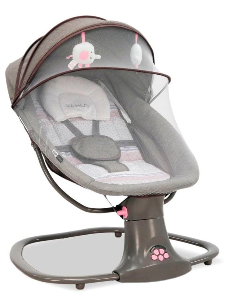 Transat bébé légère avec balancelle, 10 mélodies et moustiquaire incluse - Kahlo Rose - Kiabi