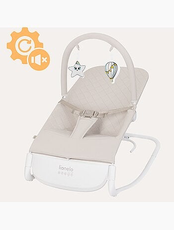 Transat bébé lionelo vinci - circulation d’air - léger - 3 modes de balancement - 4 mélodies - calme