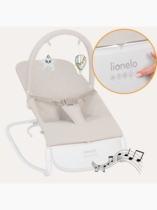 Transat bébé lionelo vinci - circulation d’air - léger - 3 modes de balancement - 4 mélodies - calme - Kiabi Transat bébé lionelo vinci - circulation d’air - léger - 3 modes de balancement - 4 mélodies - calme - Kiabi