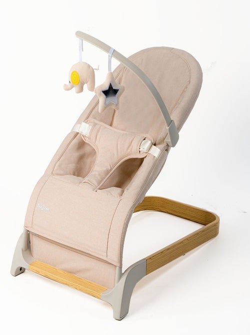 Transat bébé Mila Gris effet bois + arche - Kiabi