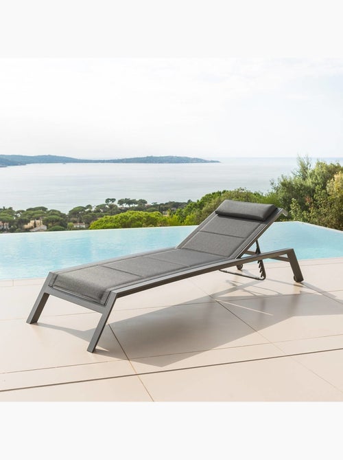 Transat de jardin 5 positions inclinable en aluminium ALLURE - Kiabi Transat de jardin 5 positions inclinable en aluminium ALLURE - Kiabi