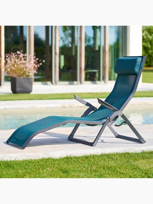 Transat de jardin en aluminium pliant 2 positions DECIMA - Kiabi Transat de jardin en aluminium pliant 2 positions DECIMA - Kiabi