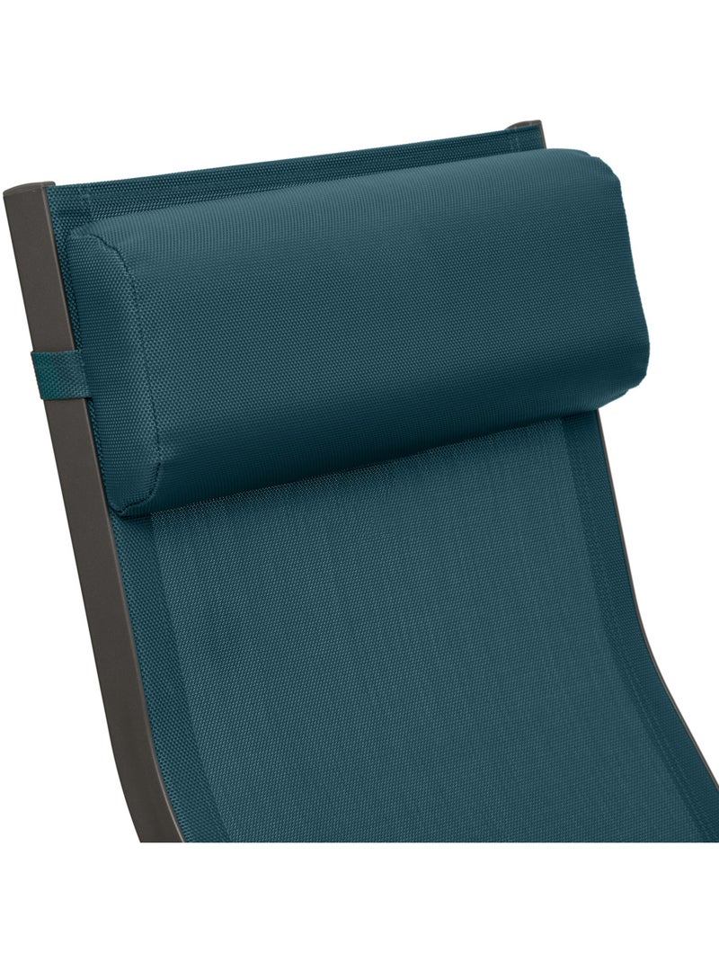 Transat de jardin en aluminium pliant 2 positions DECIMA Bleu canard - Kiabi