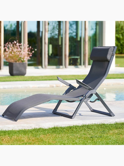 Transat de jardin en aluminium pliant 2 positions DECIMA - Kiabi Transat de jardin en aluminium pliant 2 positions DECIMA - Kiabi