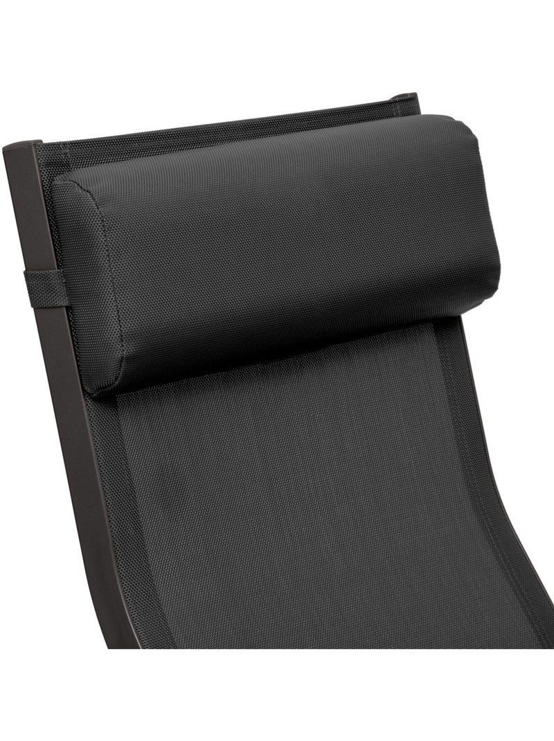 Transat de jardin en aluminium pliant 2 positions DECIMA Gris Gris anthracite - Kiabi