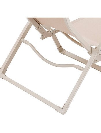 Transat de jardin en aluminium pliant 2 positions DECIMA