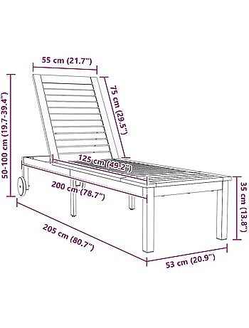 Transat de jardin en bois