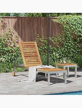 Transat de jardin en bois