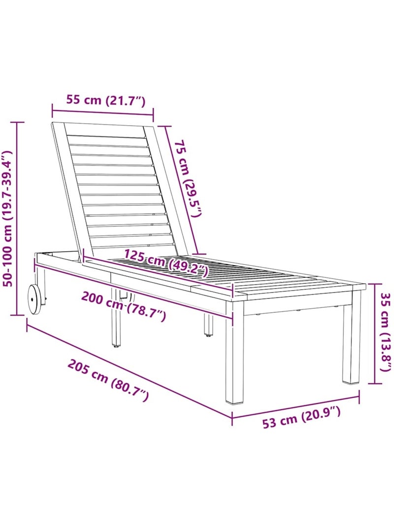 Transat de jardin en bois Marron - Kiabi