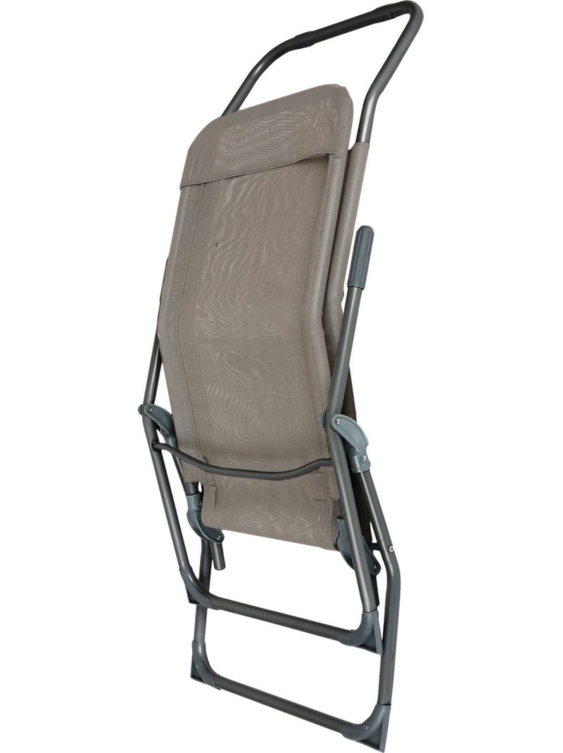 Transat de jardin SIESTA Taupe - Kiabi