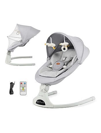 Transat électrique bébé 5 vitesses avec musique et capote