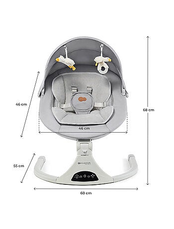 Transat électrique bébé 5 vitesses avec musique et capote