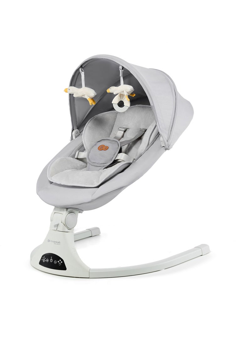 Transat électrique bébé 5 vitesses avec musique et capote Gris - Kiabi