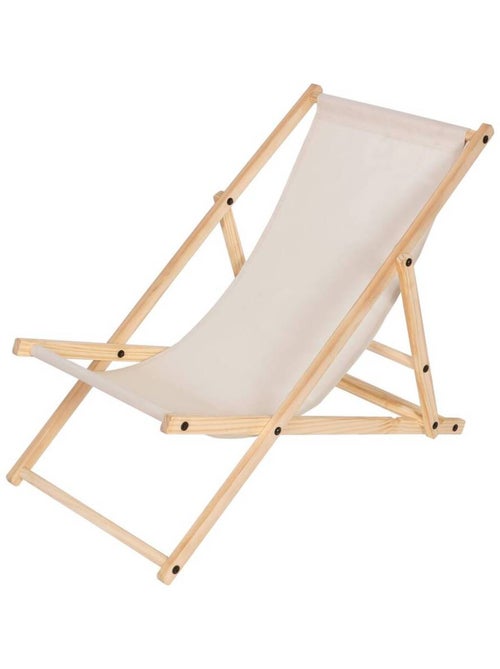 Transat en bois "Chilienne" - Ecru - Kiabi