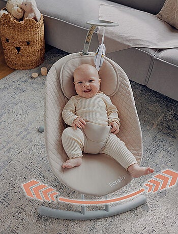 Transat et Balancelle Électrique Bébé LIONELO Rio - Ttélécommande - 3 vitesses de balancement