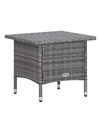 Transat et table basse en résine tressée