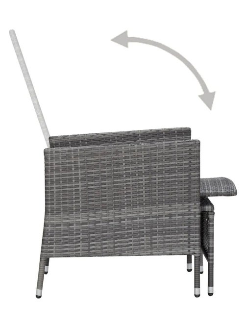 Transat et table basse en résine tressée - Kiabi Transat et table basse en résine tressée - Kiabi
