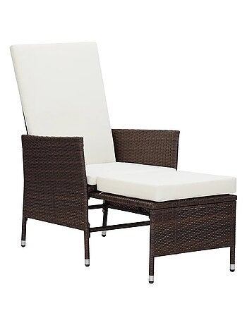 Transat et table basse en résine tressée