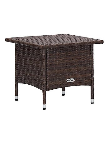 Transat et table basse en résine tressée