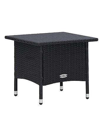 Transat et table basse en résine tressée