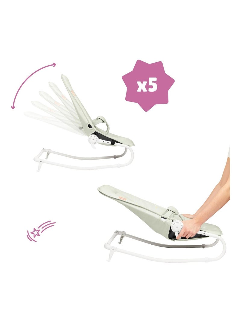 Transat pliable 2 en 1 multifonctions et arche de jeux, Lichen 'Badabulle' Gris - Kiabi