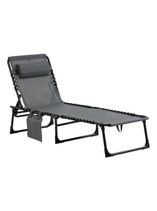 Transat pliable portable dossier réglable acier textilène