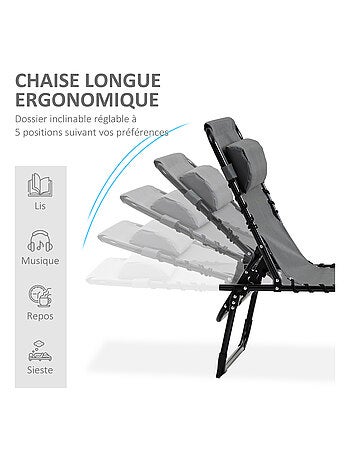 Transat pliable portable dossier réglable