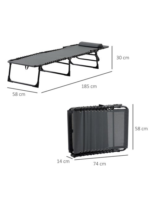 Transat pliable portable dossier réglable - Kiabi