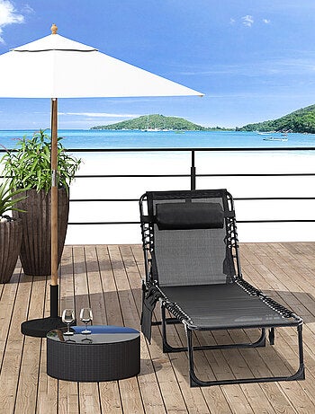 Transat pliable portable dossier réglable