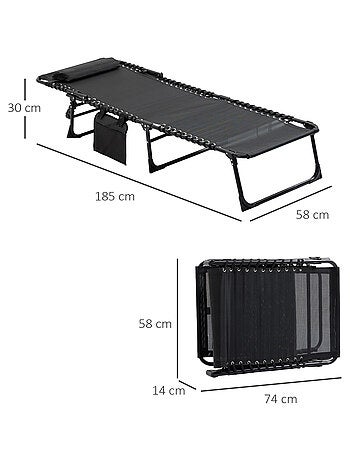Transat pliable portable dossier réglable