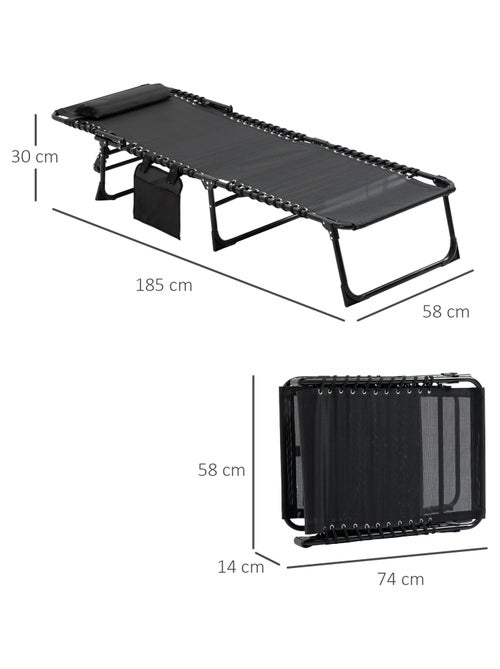 Transat pliable portable dossier réglable - Kiabi