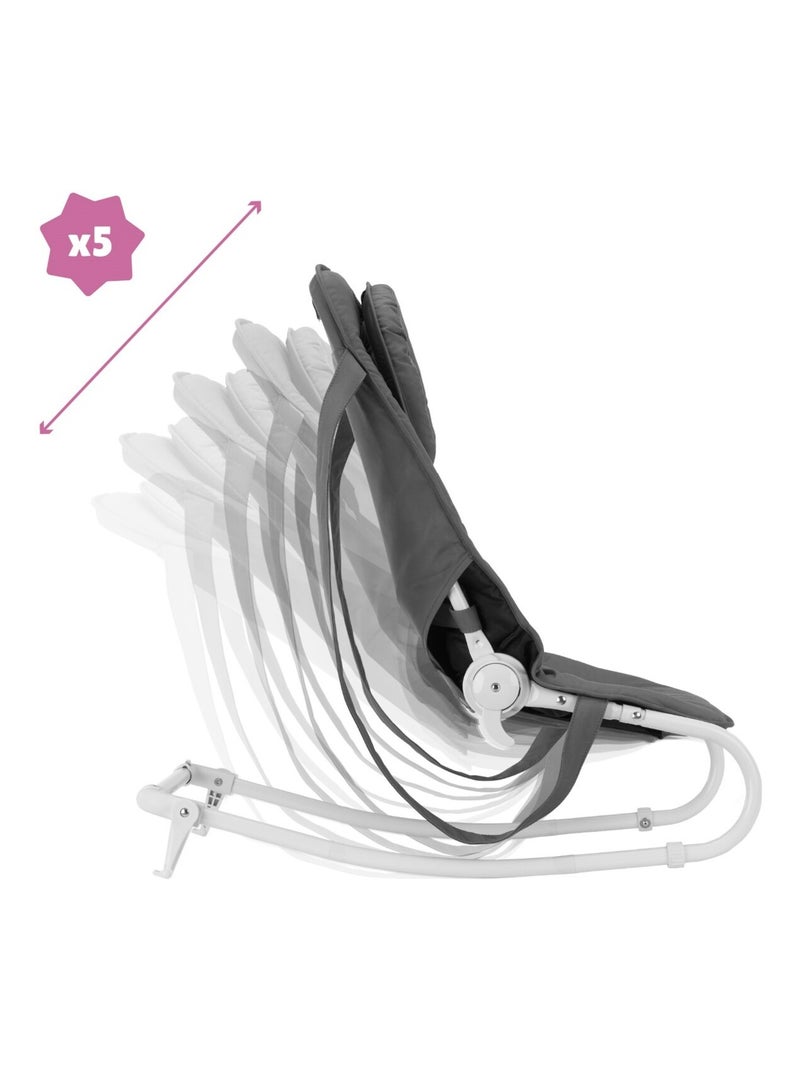 Transat pliable pour bébé Easy Moonlight  'Badabulle' Gris foncé - Kiabi