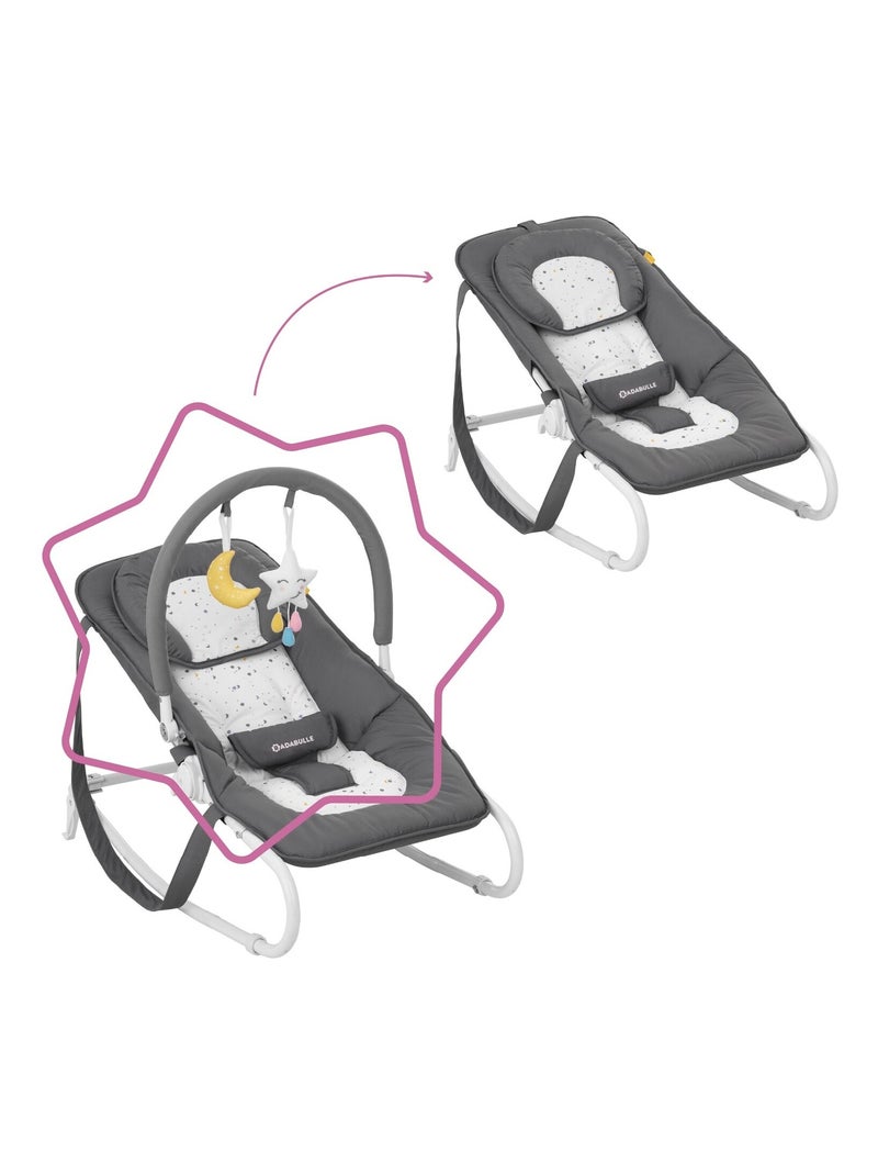 Transat pliable pour bébé Easy Moonlight  'Badabulle' Gris foncé - Kiabi