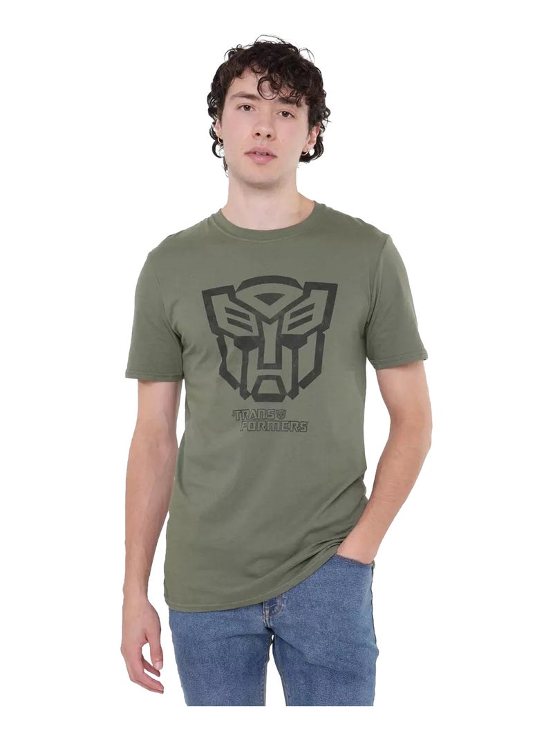 Transformers - T-shirt motif contour du logo des Autobots (Autobots) Vert kaki - Kiabi