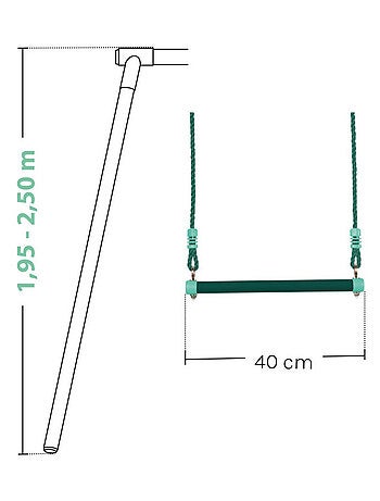Trapèze métal réglable pour portique bois