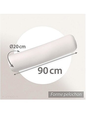 Traversin - l22g - 90cm - anti-acariens - moelleux - oeko-tex® standard 100
