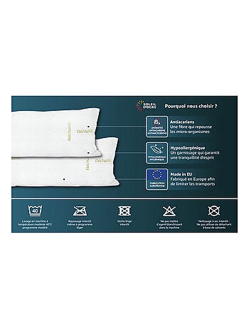 Traversin mémoire de forme par Soleil d'ocre