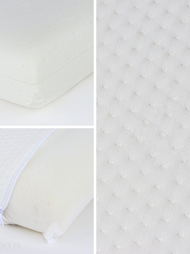 Traversin plat ASCONA mousse à mémoire de forme Mixte Blanc - Kiabi