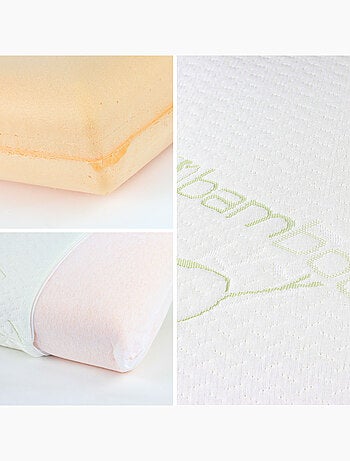 Traversin plat ASCONA mousse à mémoire de forme Viscose de soja