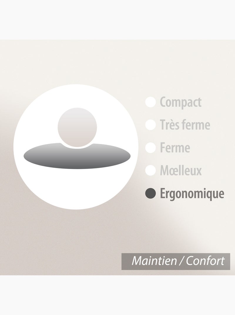 Traversin plat ASCONA mousse à mémoire de forme Viscose de soja Blanc - Kiabi