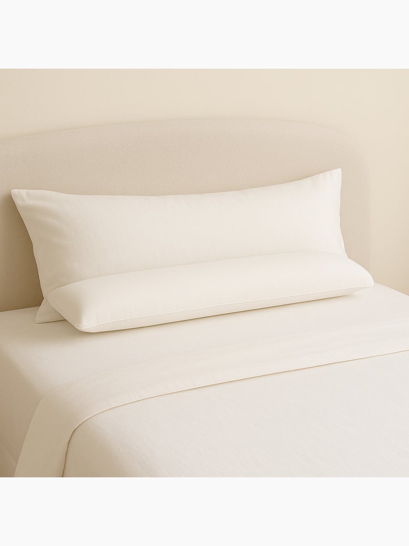 Traversin Plat Coton anti-acariens - pour lit de 1 personne 90 cm Blanc - Kiabi