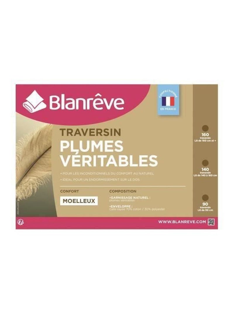 Traversin Plumes 160 cm - Blanreve Bleu - Kiabi