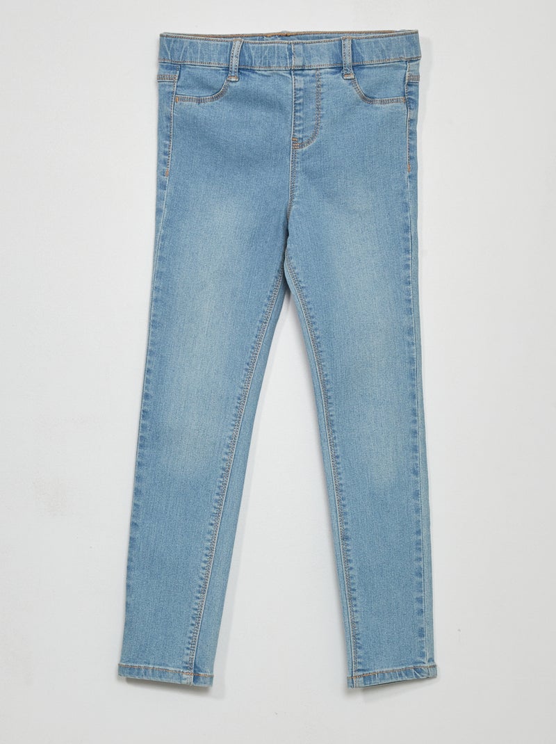 Tregging en denim Bleu clair - Kiabi